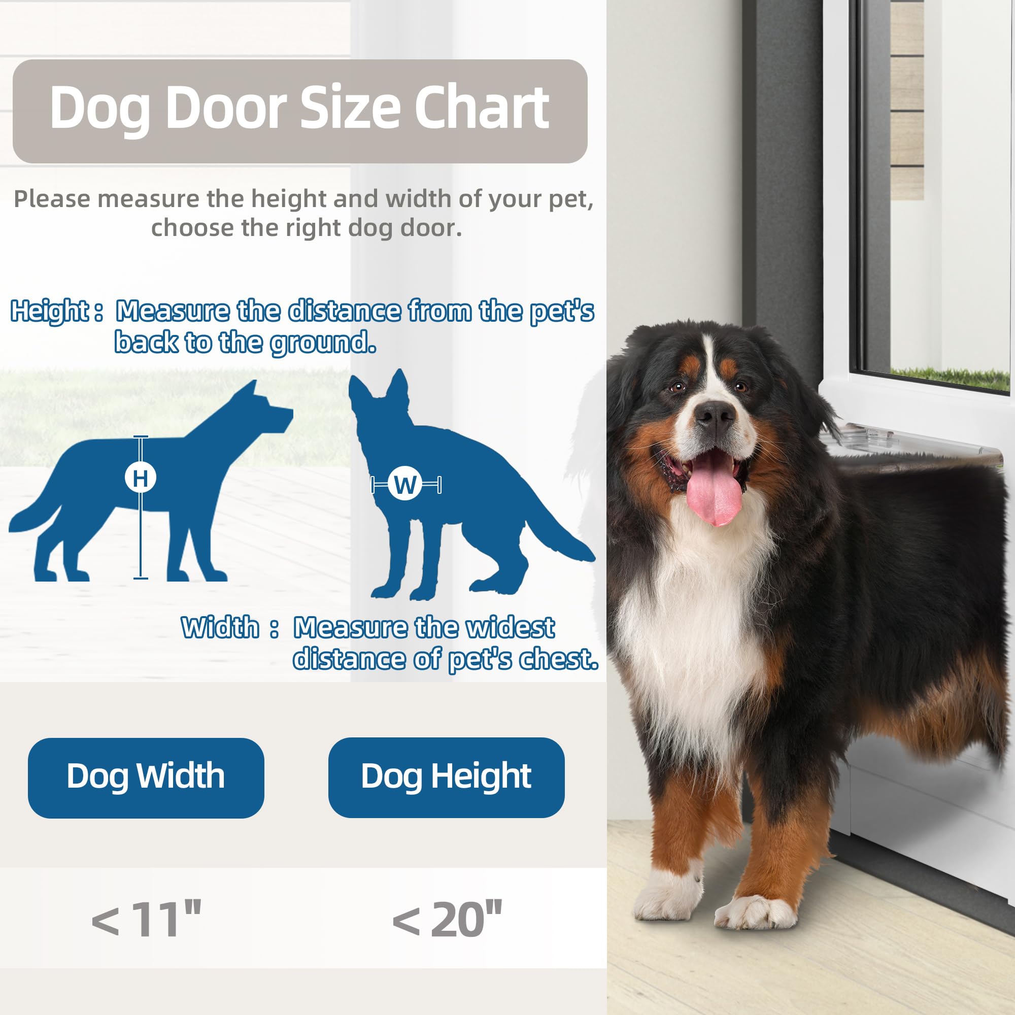 Amazon.com : Elevon Dog Door for Sliding Glass Door, Doggie